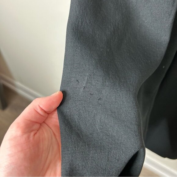 Aritzia Wilfred Ecoulement Jumpsuit Tie waist V-neck Wide flare leg Black Size 2 - Picture 8 of 15